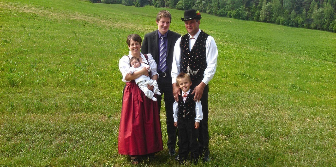 La famiglia con Werner, Elisabeth, Armin, Alex e David